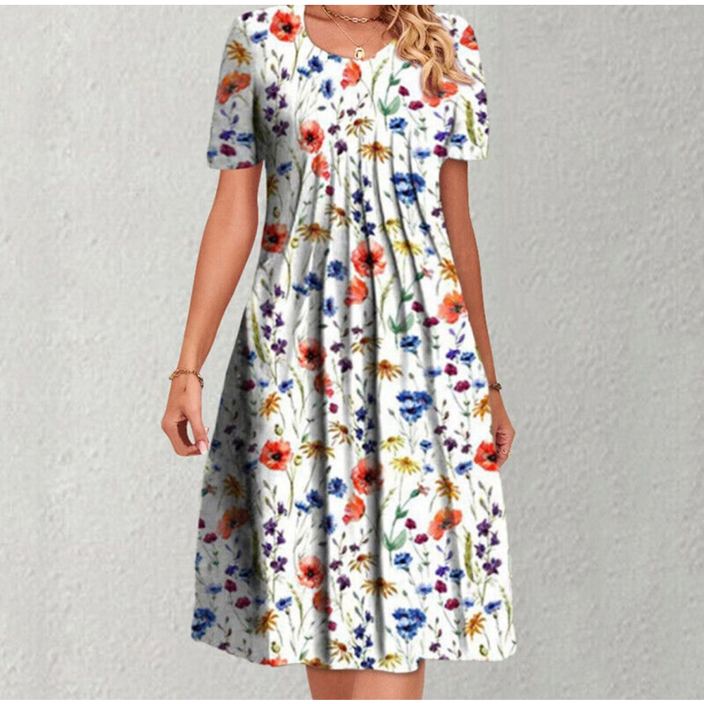 NORACORA Size S Multi-Color Floral Print Dress